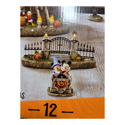 Disney Halloween Set Village Haunted House 12 Piece Ensemble