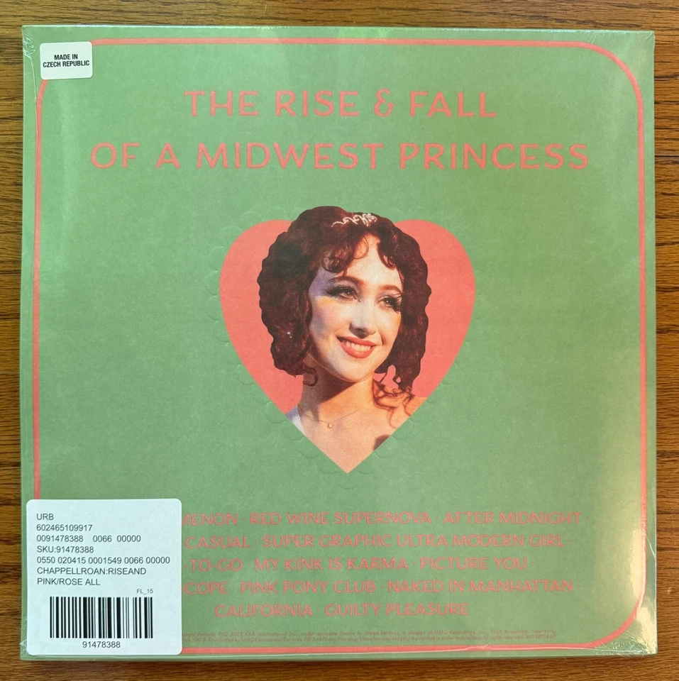 Chappell Roan The Rise and Fall of a Midwest Princess 2LP UO Pink Vinyl New - Image 2 of 2