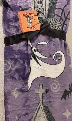 New Nightmare Before Christmas Plush Purple Throw 50X70  Jack Skellington/Zero