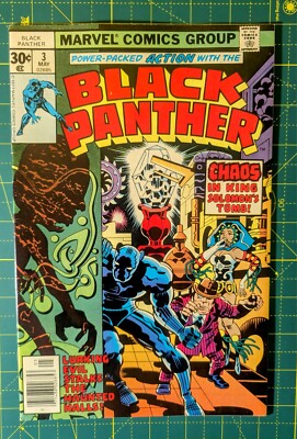 Black Panther #3 1977 Jack Kirby Cover, Interior Pencils & Story VF+ 8.5ish