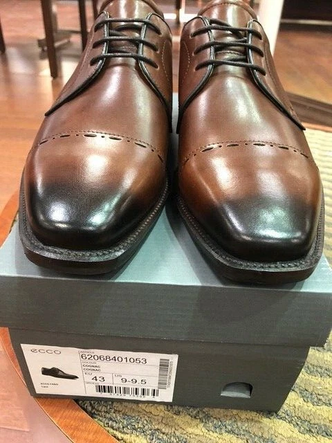 Men s Ecco Faro Cap Toe Oxford shoes Cognac