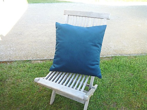 Pillow Case Velvet 50x50 CM Green from France Provence With Hotel Fold - Picture 7 of 7