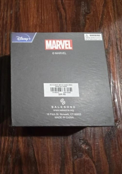 Anillo Marvel $58.99 WandaVision Bruja Escarlata Tiara Talla 7 Plata de Ley SÓLIDA Foto 2 de 4