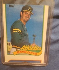 *ERROR* 1989 Topps Error Baseball Card #131 Dave Otto