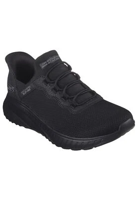 SKECHERS Femmes Larges Coupe Bobs Squad Chaos Daily Inspiration Slip Ins Noir - Photo 1/4