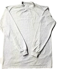 Men's Mock turtleneck Long Slv Heavyweight Ctn Top.  Size S to 3XL. Made in USA