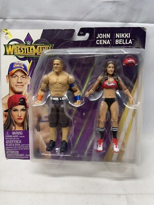 WWE WrestleMania 2017 John Cena & Nikki Bella Figure 2 Pack US Seller. See Pics