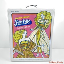 Vintage 1980 Mattel Barbie Golden Dream Fashion Doll Trunk 1004 Carry Case