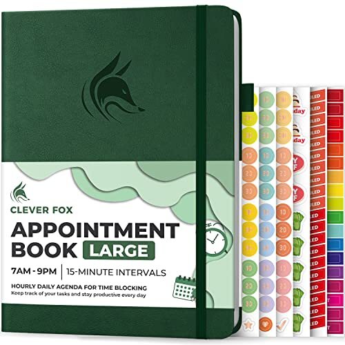 Appointment Book – Hourly Schedule Planner with 15 A4 (8.3