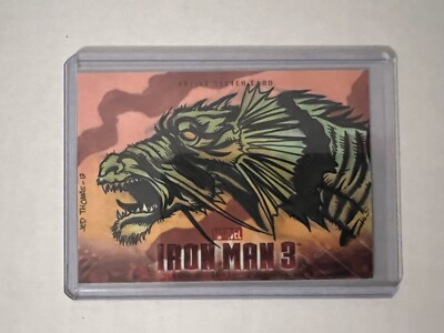 2013 Upper Deck Iron Man 3 Fin Fang Foom Sketch Card 1/1 Jed Thomas