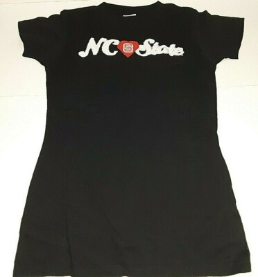 NC State Wolfpack NCAA Women's ''Heart NC State'' Black T-shirt, XL