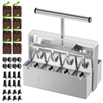 8 Cell Soil Block Maker with Seed Pins  Gardening Tool for Seedlings & Cuttings