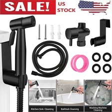 Toilet Shattaf Adapter Hose Bidet Spray Stainless Steel Handheld Shower Head US