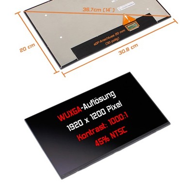 14'' LED Display matt Ersatz für Acer TravelMate P4 TMP414-52-72PH WUxGA