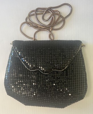 Vintage Whiting and Davis Mesh Black Small Purse 5 x 6 READ SALE!