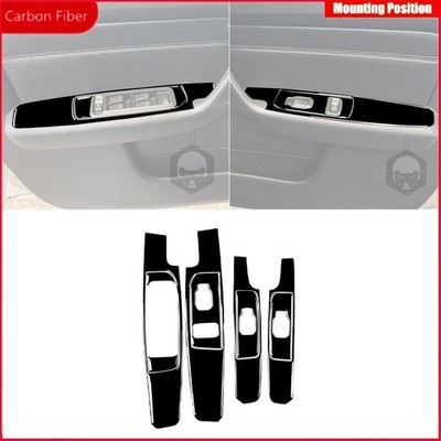 9PCS Gloss Piano Black Interior Window Lift Panel Cover Trim For Hummer H3 06-10