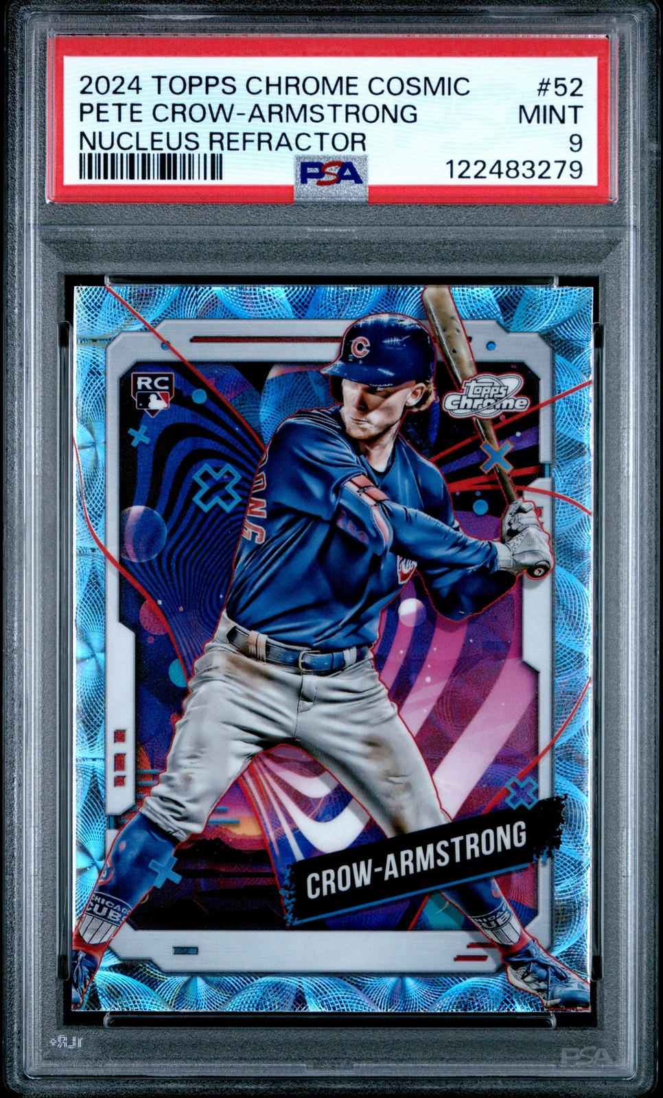 2024 TOPPS CHROME COSMIC NUCLEUS REFRACTOR #52 PETE CROW-ARMSTRONG PSA 9