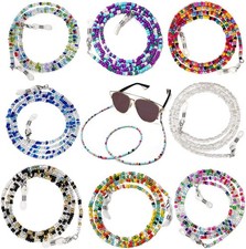 8 Pcs Beaded Eyeglass Chains Women Girls Multifunction Colorful Lanyard Sunglass