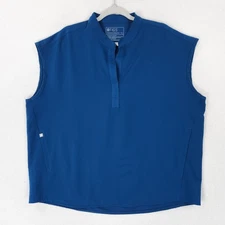 FIGS Scrub Shirt Womens XL Blue Rafaela Technical Collection Oversized Top