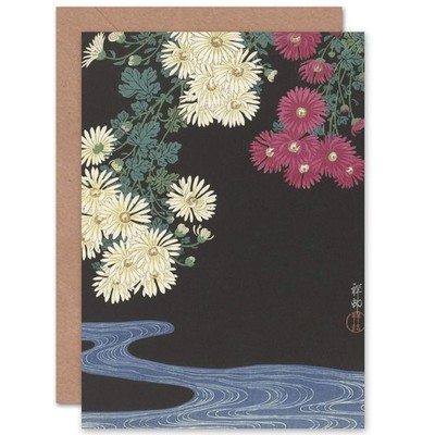 Artery8 Ohara Koson Chrysanthemums Running Water Japanese Fine Art Greeting C...
