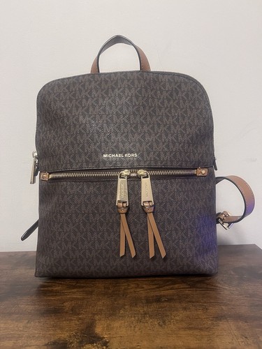 Michael Kors Rucksack Rhea mittelgroß braun Signature Top Handle