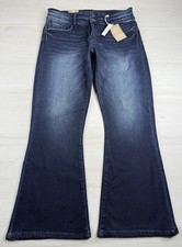 Buckle BKE Payton Universal Fit Flare Jeans Mid Rise Dark Wash Stretch 30x29.5