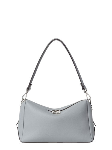 FENDI Lui Medium $2700 Light Gray Leather Shoulder Bag New & Authentic