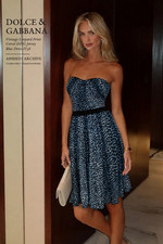 Dolce & Gabbana Vintage Leopard Print Corset D&G Jersey Blue Dress IT38