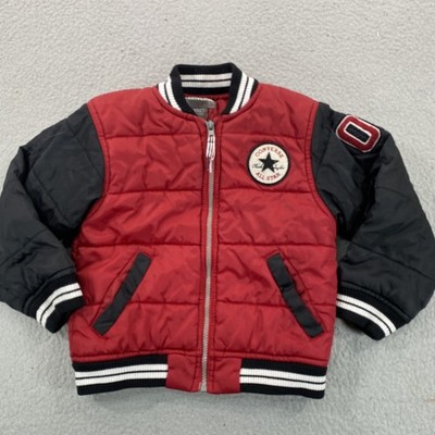 Converse Youth 5-6 Yrs Puffer Varsity Jacket Chuck Taylor All Star Red