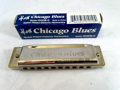 Kay Chicago Blues KHCB-C Nickel Plated Diatonic Harmonica NIB