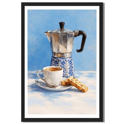 Coffee Pot and Cup Still Life Canvas Oil Paintings Reproduction