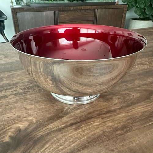 Vintage 50s John Prip Reed & Barton Silverplated Red Enamel 9” Paul ...