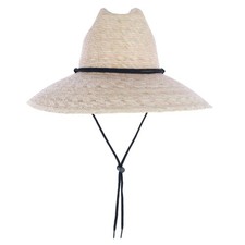 CTM Wide Brim Crushable Straw Lifeguard Hat w...