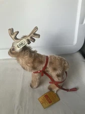 Steiff Renny Reindeer with Red Reins/Harness 0117/18 Limited Edition W Tag 1990