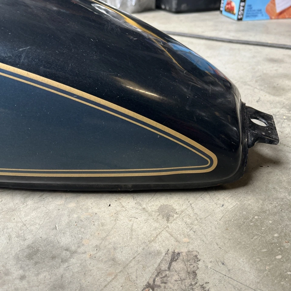 Honda CX500C 1979-1982 tanque de gasolina tanque de combustible azul oscuro/negro Foto 3 de 4