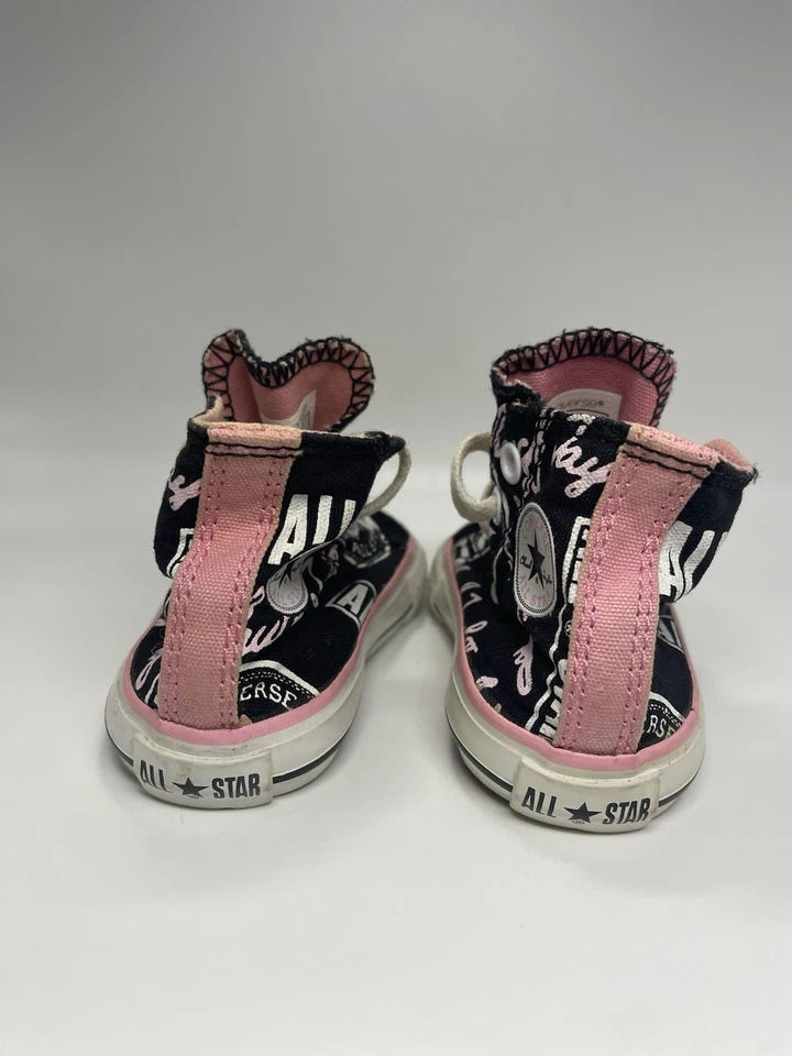 Zapatillas deportivas Converse Chuck Taylor All Star rosa/negro/niño pequeño talla 2 Foto 3 de 4