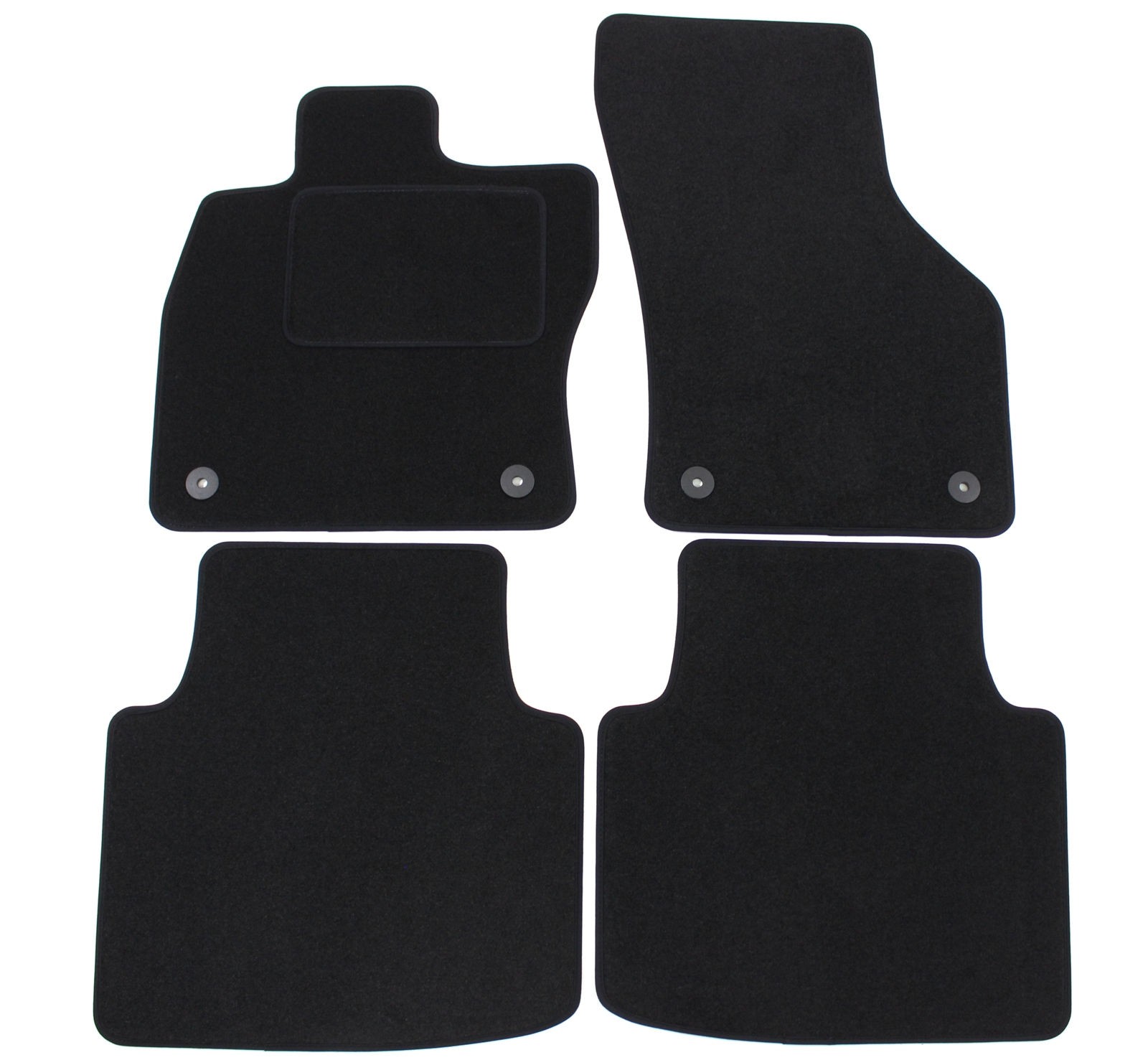 Tapis de sol velours haut de gamme pour Passat B8 finition premium sur mesure avec clips