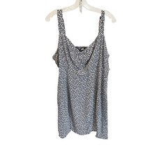 NEW Old Navy Blue White Ditsy Floral Cami Mini Dress Smocked Back Sundress XXL