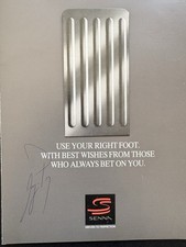 Autografo Ayrton Senna 1993 (suo ultimo) cartolina capodanno con busta originale rara F1