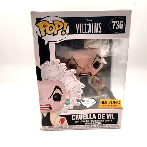 Funko Pop! Disney: Cruella De Vil #736 Hot Topic Diamond Collection -Free Ship