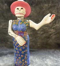 Día de Muertos: La Catrina, Fiorentes Fluentes Firmado, Arte Popular Mexicano
