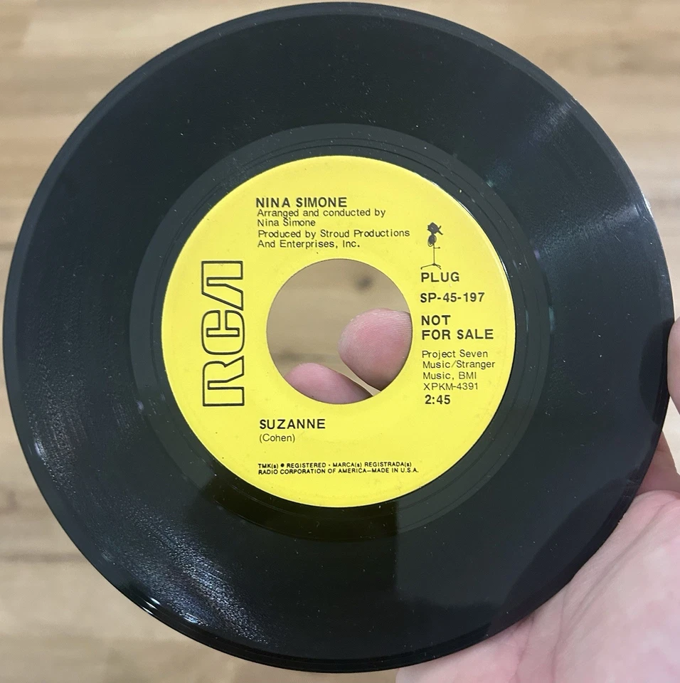 RARE Jazz Soul Promo 45 NINA SIMONE Suzanne / Suzanne RCA YELLOW Breaks Foto 2 de 4