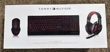 Tommy Hilfiger 3-in-1 Gaming Combo Set | USB Keyboard, Headset w/ Mic & Mouse