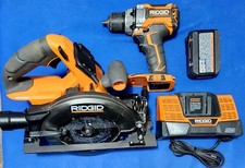 Ridgid 18v Brushless Tool Combo Kit Circular Saw Drill Battery Charger Tested