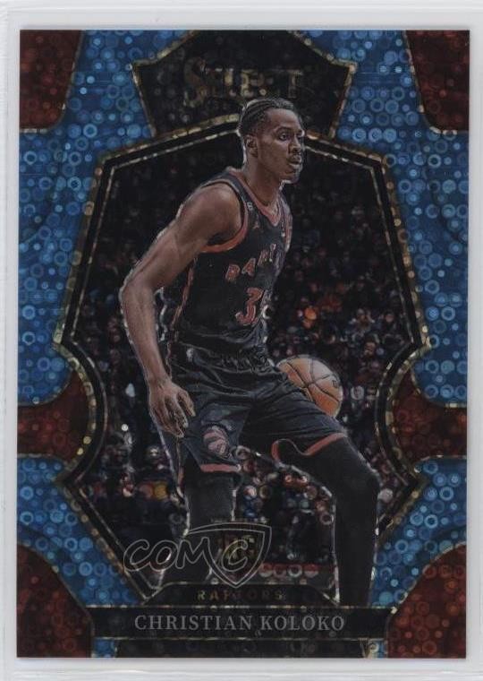 2022-23 Select Premier Level Light Blue Disco Prizm 10/99 Christian Koloko 02g4