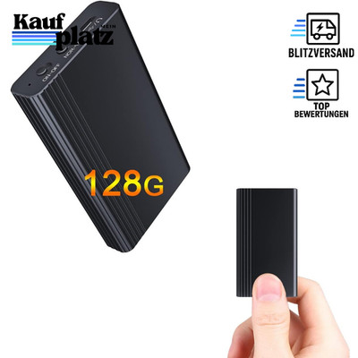 Diktiergerät Mini 128GB 2000 Stunden Speicherkapazität kontinuierliche