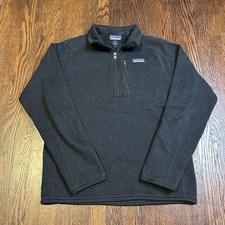 PATAGONIA Better Sweater 1/4 Zip Fleece Jacket Men's Small Pullover Black