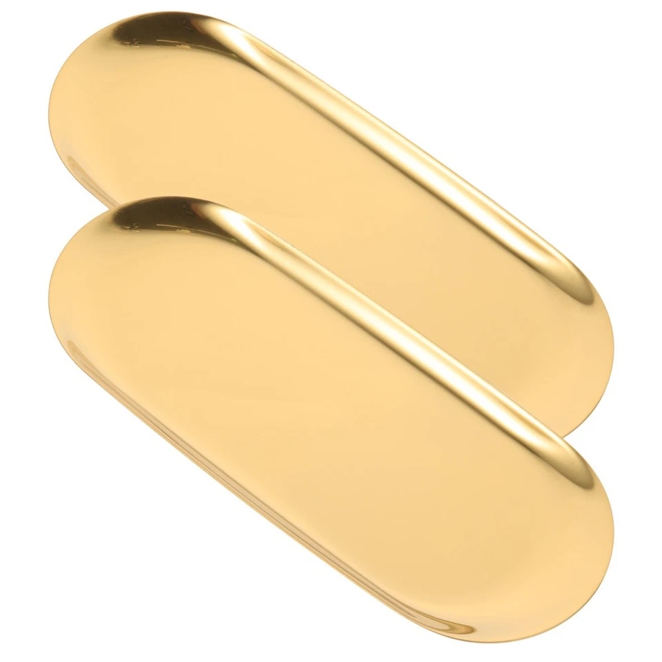 2Pcs Practical Dinner Tray Dessert Fruit Plate Hotel Decorative Storage Tray