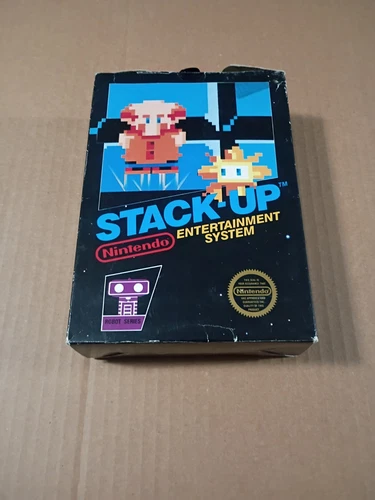 Stack Up Nintendo NES Complete In Box w/manual ALL PIECES in hard Lucite Case