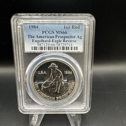 1984 Engelhard The American Prospector MS66 Eagle Reverse 1oz Silver